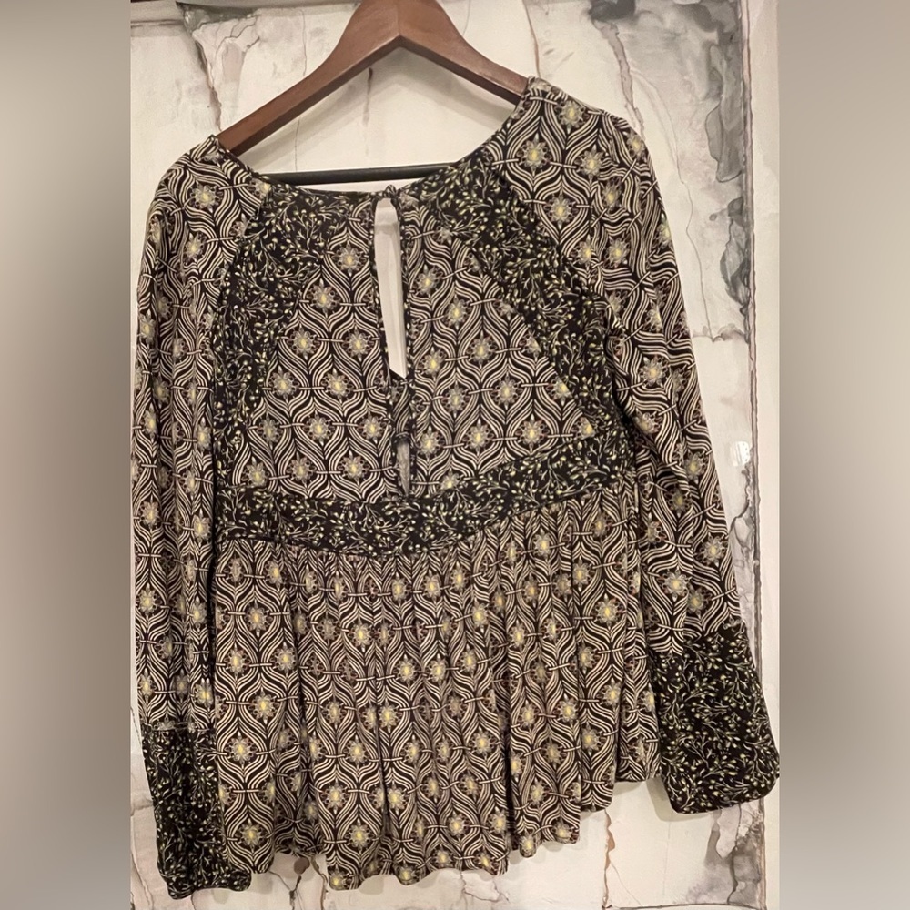 Free People Long Sleeve Blouse Boho Size S - Picture 5 of 6